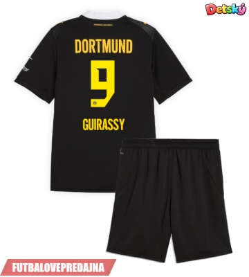 Lacne Dětský Futbalové dres Borussia Dortmund Serhou Guirassy #9 2026-27 Krátky Rukáv - Preč (+ trenírky)